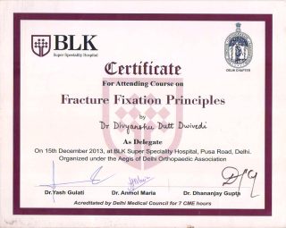 Certification for Fracture Fixation Principle