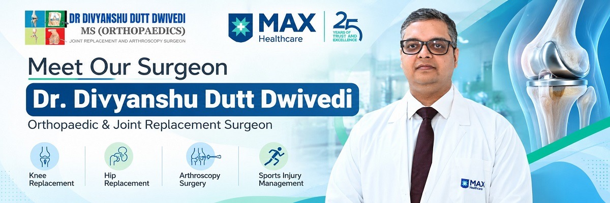 Dr. Divyanshu Dutt banner-Knee replacement surgeon in Lucknow Dr. Divyanshu Dutt banner - Knee replacement surgeon in Lucknow